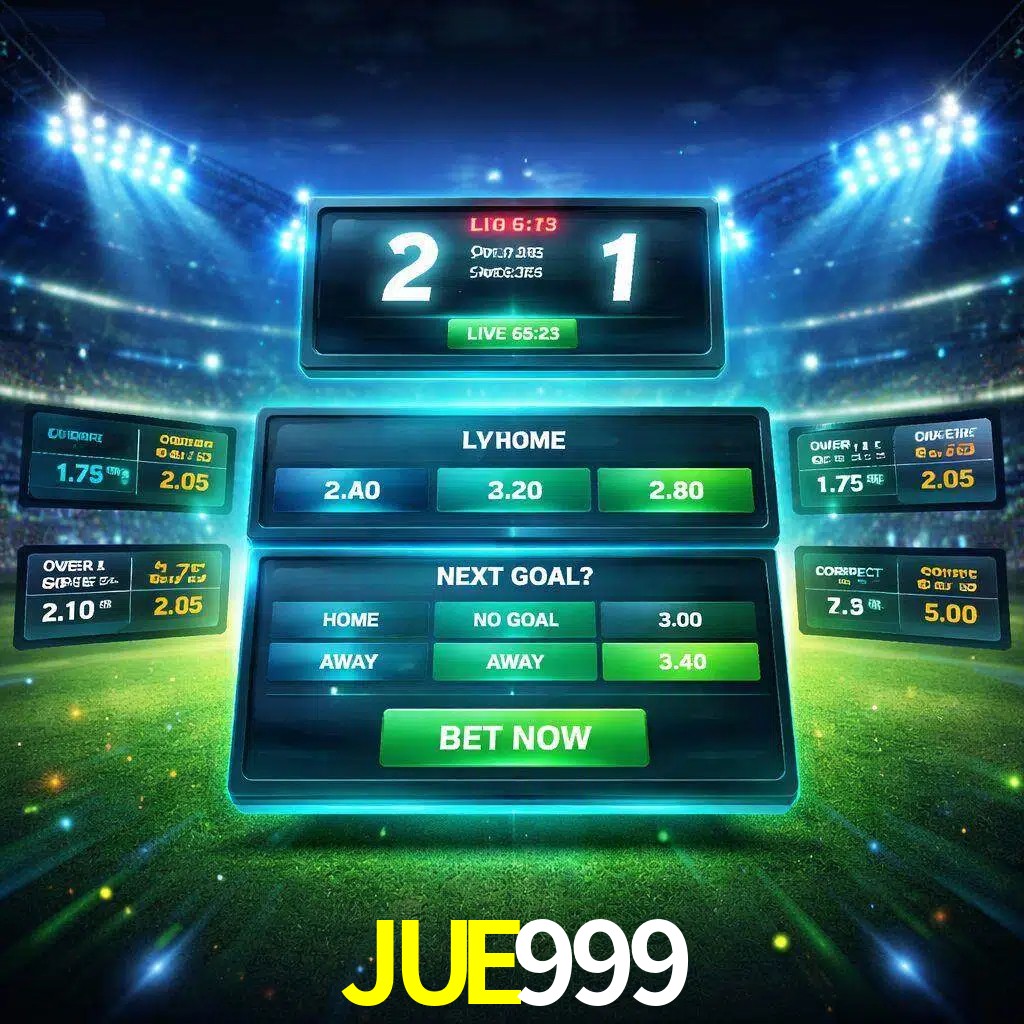 Vista de apuestas en vivo JUE999 durante un partido en curso